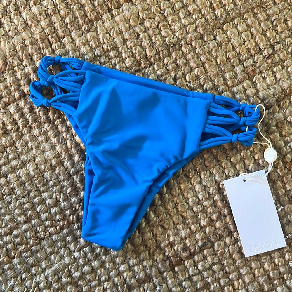 Mikoh Molokai Knotted Skinny String Bottom In Isl… - image 1